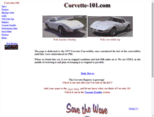 Tablet Screenshot of corvette-101.com